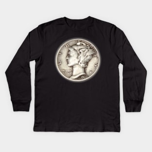 1939 Dime Coin Kids Long Sleeve T-Shirt